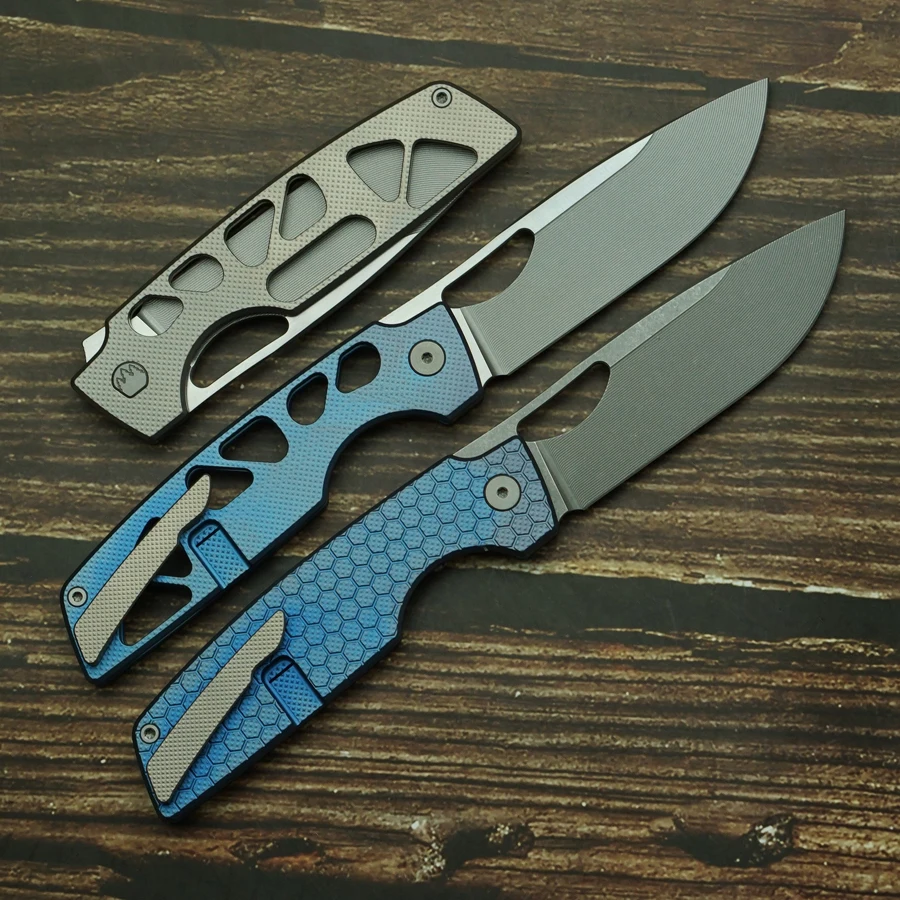 Cuchillo Plegable LEMIFSHE Cedar – Acero y Titanio para EDC, Supervivencia y Camping - imagen 2