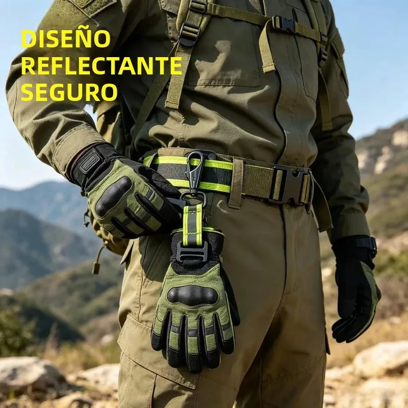 Correa táctica de nailon reflectante para guantes con hebilla - imagen 2
