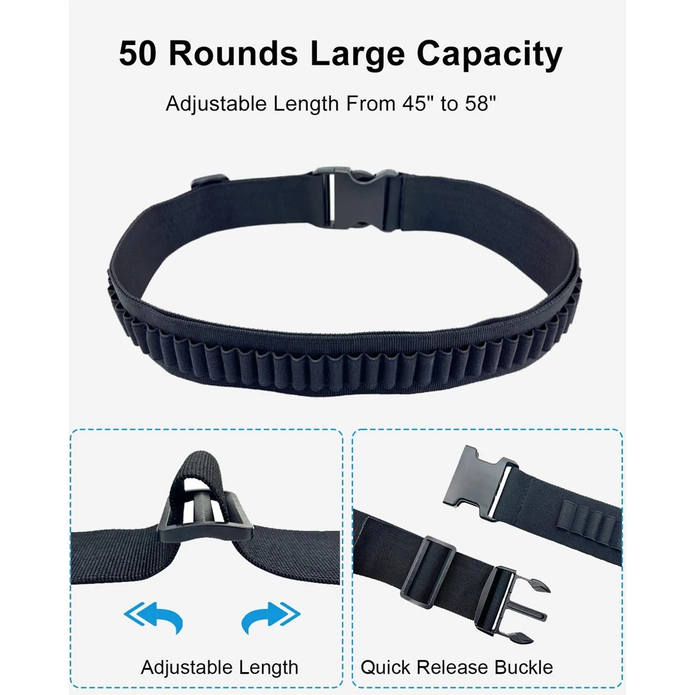Portacartuchos táctico de 50 rondas para calibres comunes y caza - imagen 4