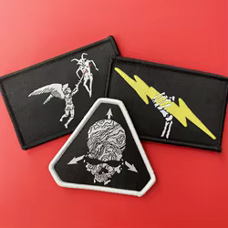 Parche táctico calavera triangular con Velcro – diablo y ángel