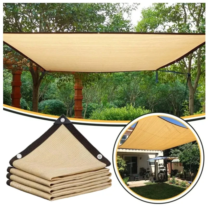 Malla HDPE extendida en pérgola de madera