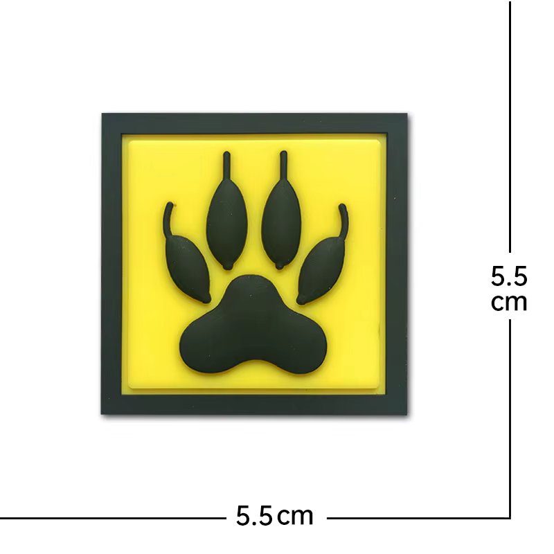 Parche PVC táctico pata de lobo – Insignia adhesiva para uniforme - imagen 2