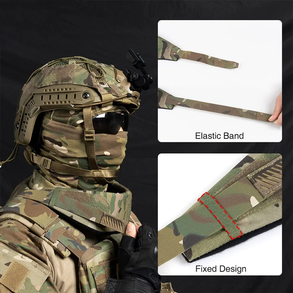 Protector cuello táctico de nailon para chaleco MOLLE universal - imagen 2
