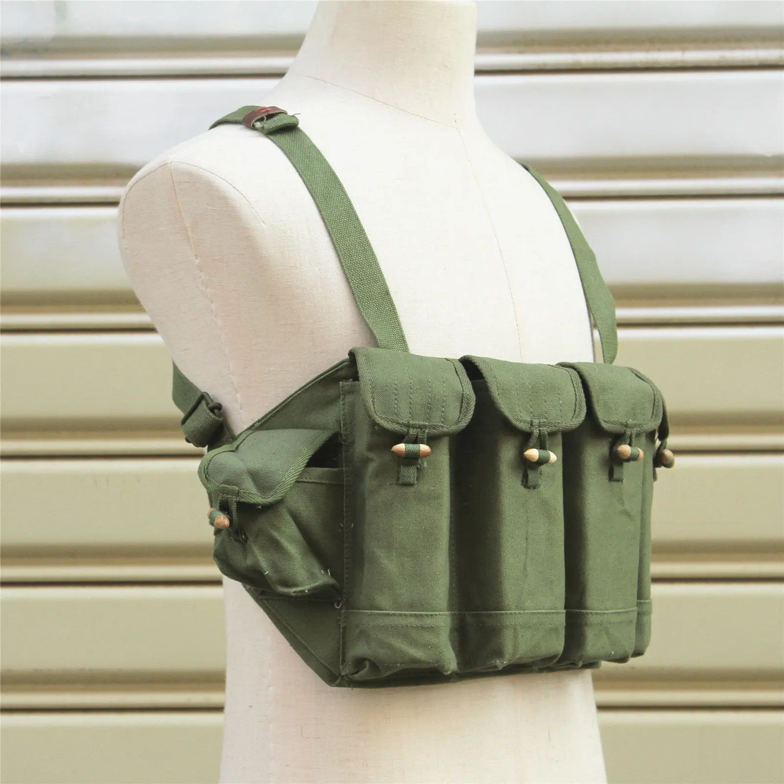 Chaleco portacargadores lona táctico para AK-47 Tipo 81 con bolsillos - imagen 5