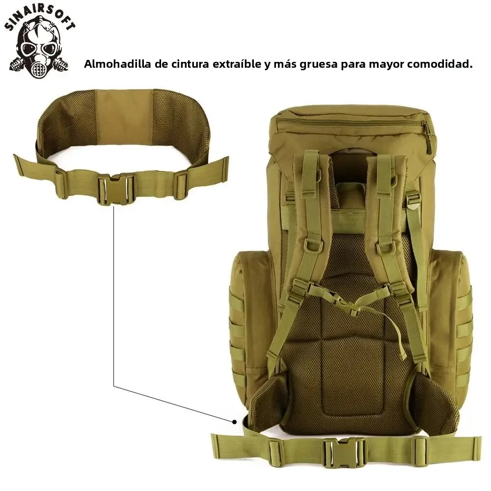 SINAIRSOFT Mochila táctica MOLLE para senderismo y supervivencia - imagen 5