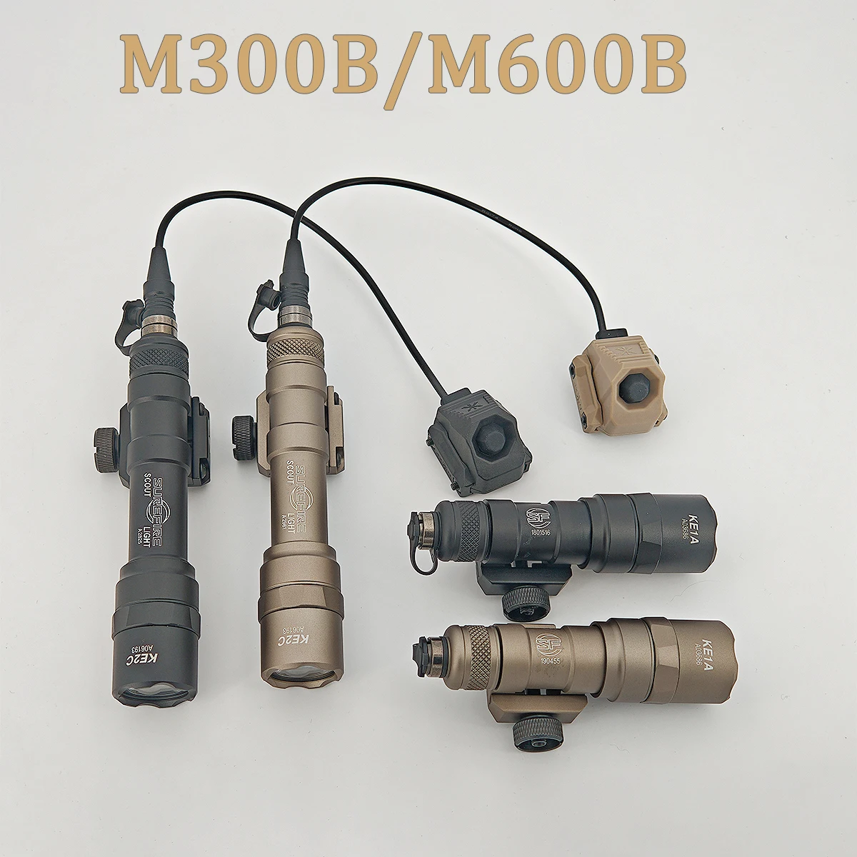 Linterna táctica SureFire M300B/M600B con montaje Picatinny AXON - imagen 4
