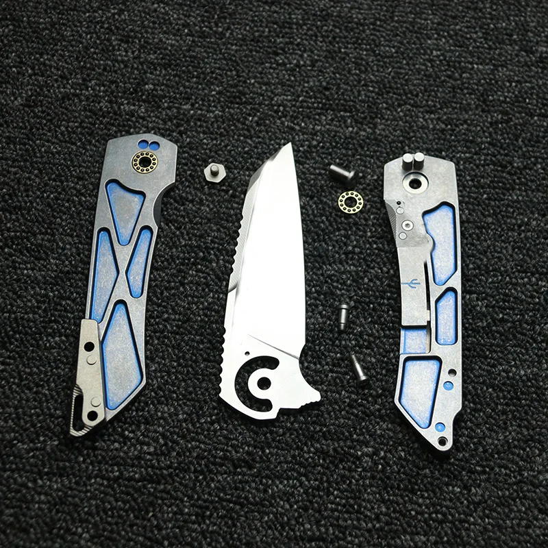 LEMIFSHE Mojave cuchillo plegable EDC con mango de titanio y cerámico - imagen 5