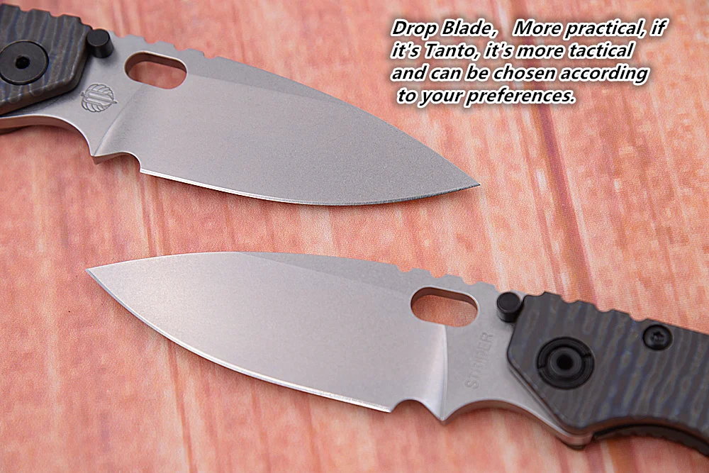 Cuchillo JUFULE Strider SMF sobre fondo neutro en vista frontal