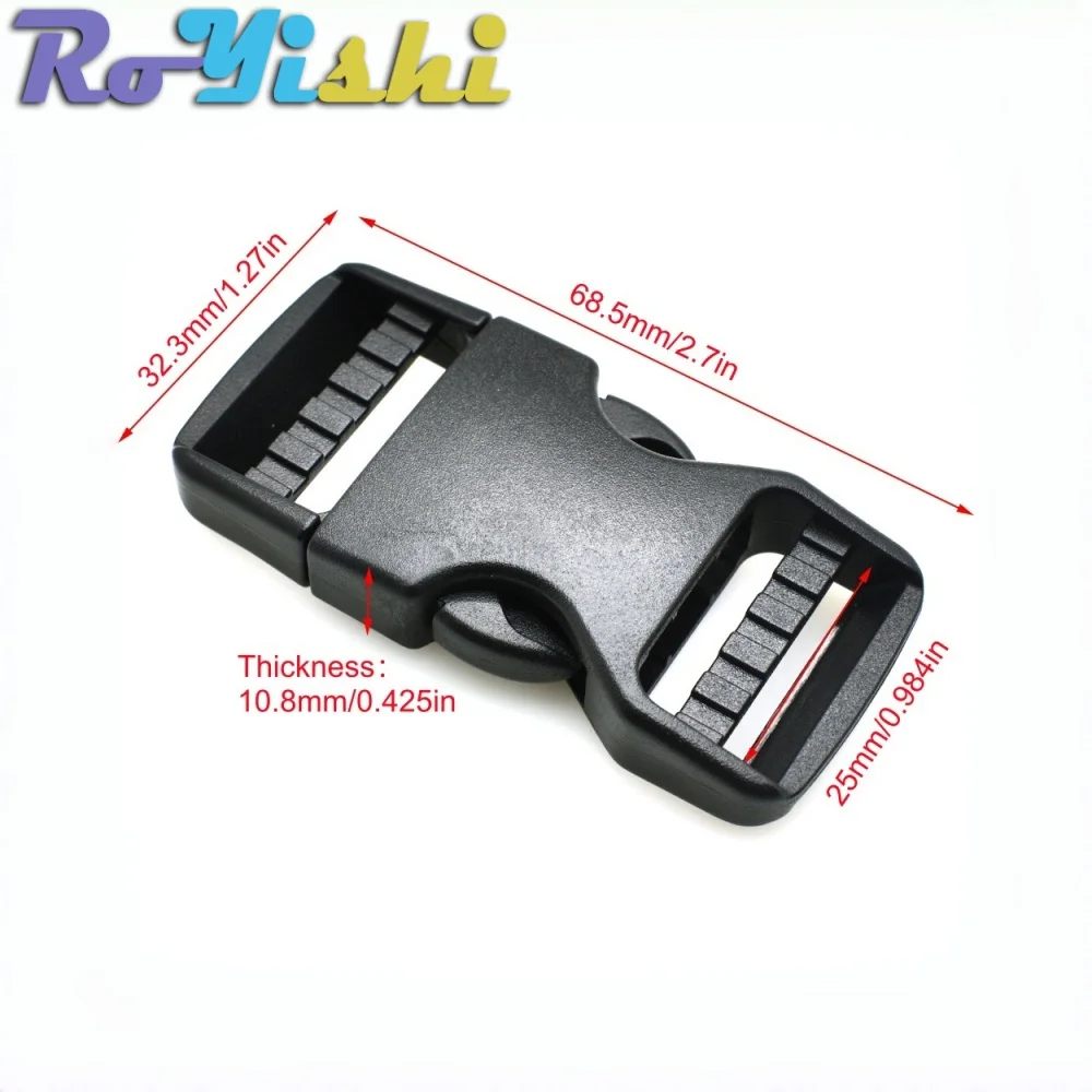 Clip liberación lateral 25mm táctico MOLLE – Acople clip rápido universal para correas - imagen 3