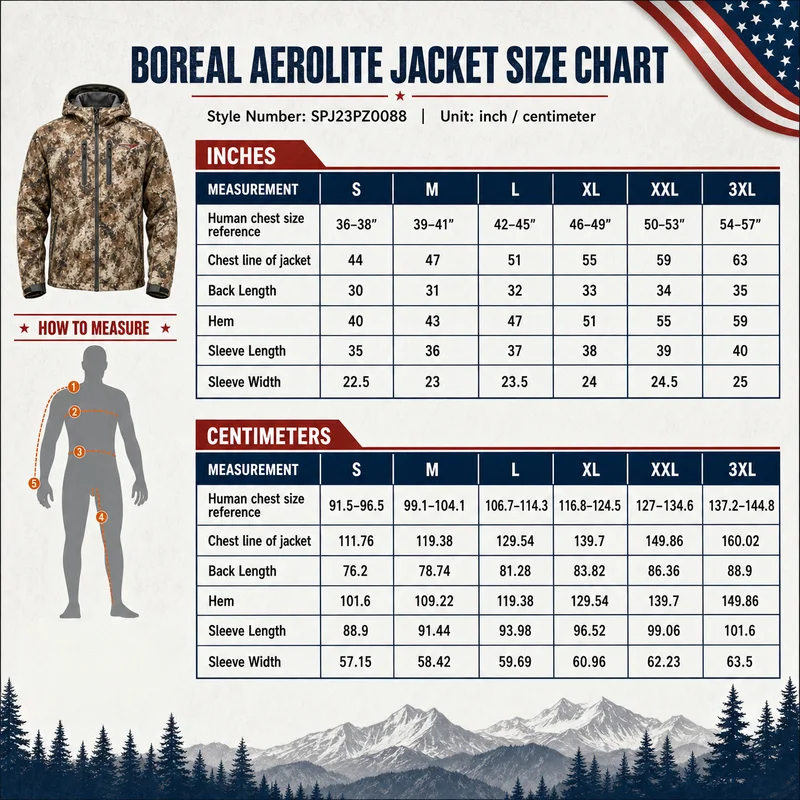 Chaqueta de caza con aislamiento y camuflaje