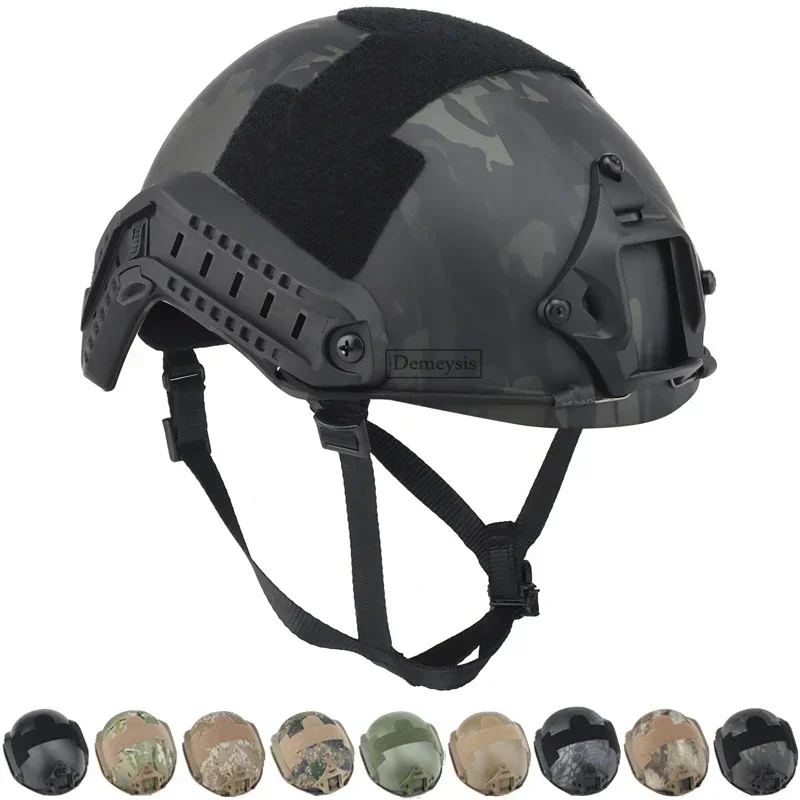 Casco táctico MH con soporte visión nocturna NVG para airsoft
