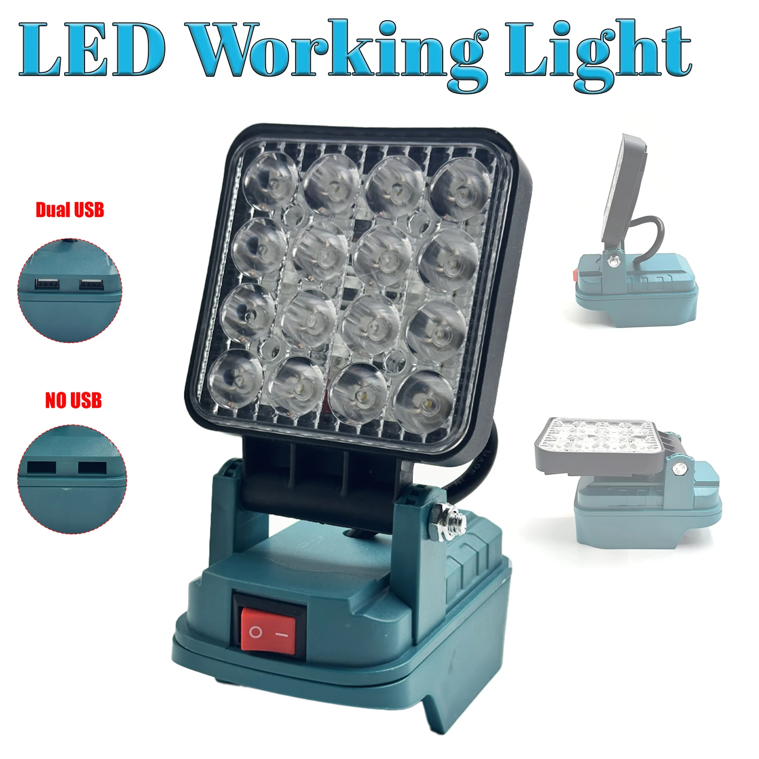 Makita luz de trabajo LED inalámbrica con USB para emergencia - imagen 3