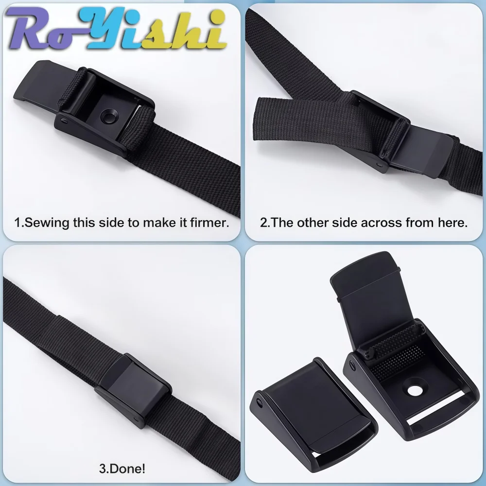 Hebilla cam negra para cinturón mochila – tallas 5/8" a 2"