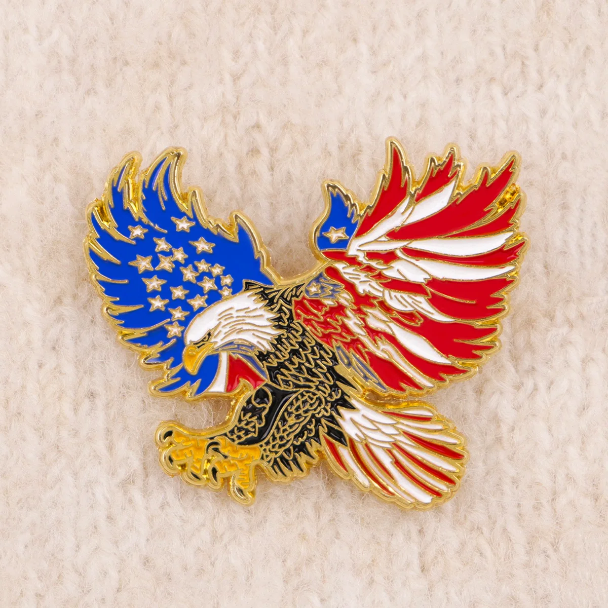 Pin esmalte águila y bandera USA, insignia para solapa táctica - imagen 5