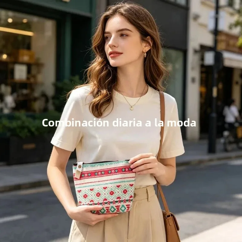 Cartera compacta mujer cierre oculto forestal para tarjetas y llaves - imagen 2