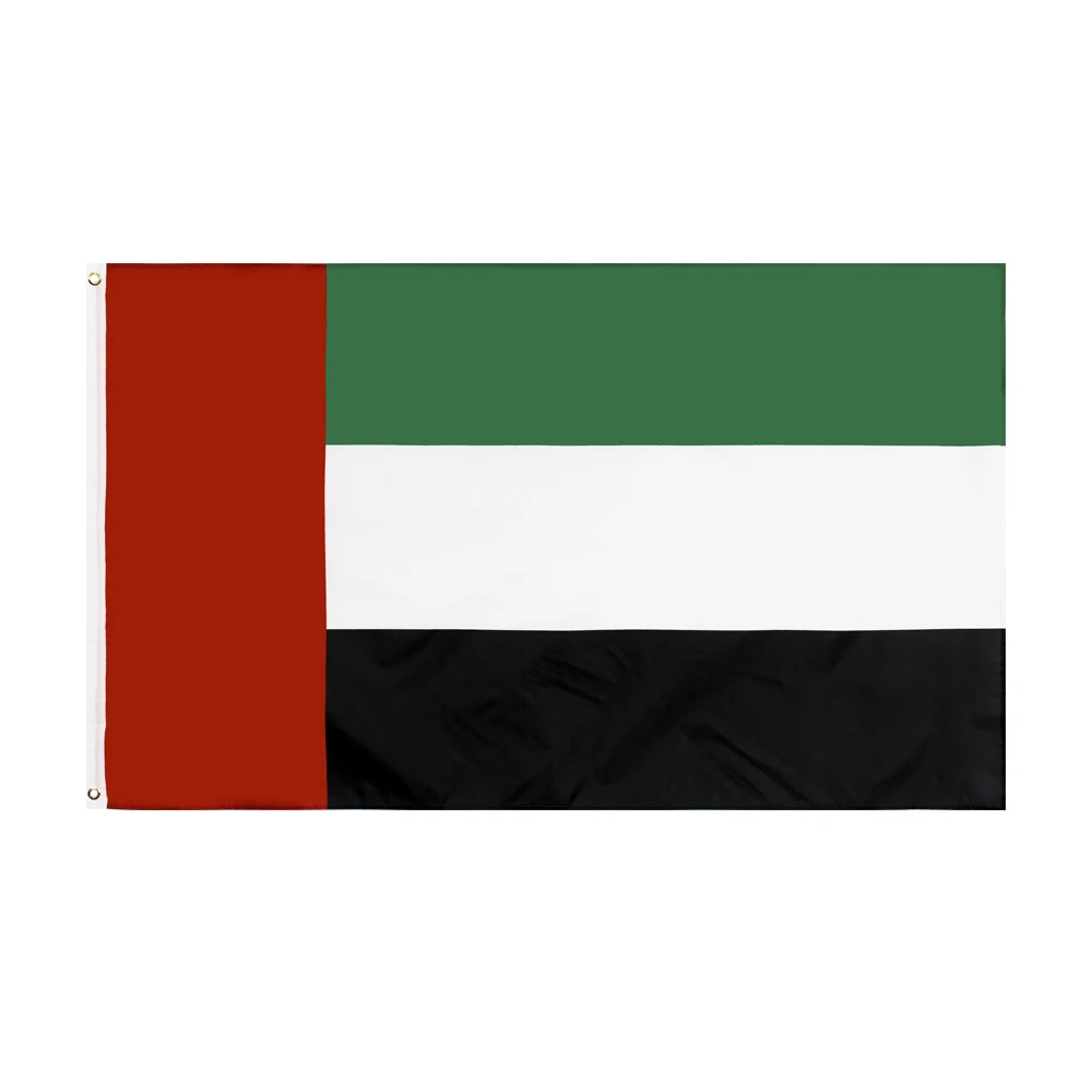 Bandera de los Emiratos Árabes Unidos en poliéster 90x150 cm