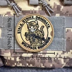 Parche táctico militar coyote tan con cierre gancho gatito silvestre