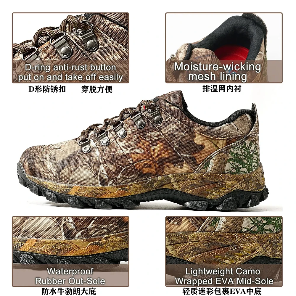 Botas tácticas camuflaje impermeables antideslizantes para senderismo - imagen 4