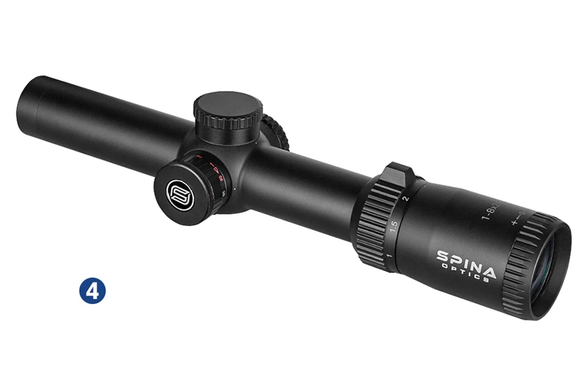Mira montada sobre un rifle de caza