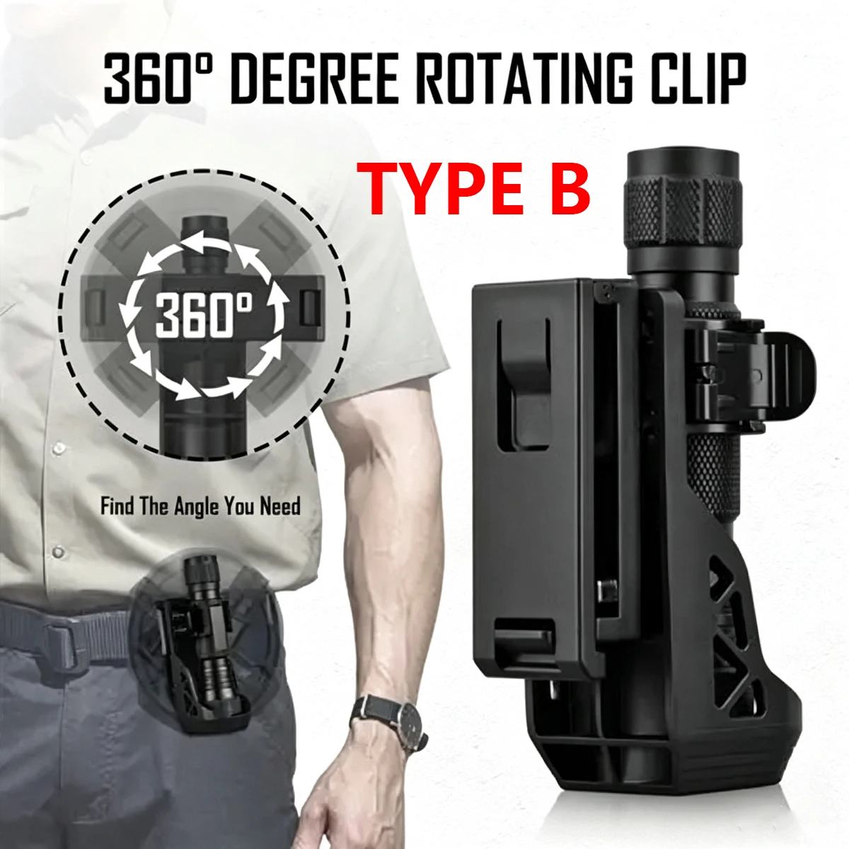 Funda táctica para defensa extensible giratoria 360° para cinturón - imagen 5