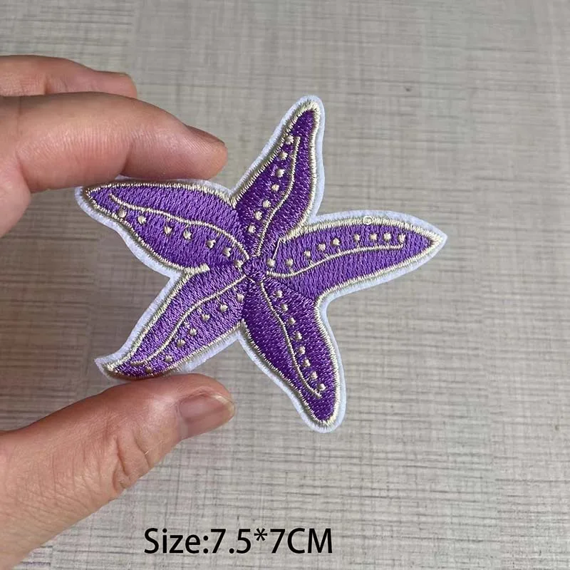 Parches bordados termoadhesivos animales marinos para coser o planchar - imagen 5
