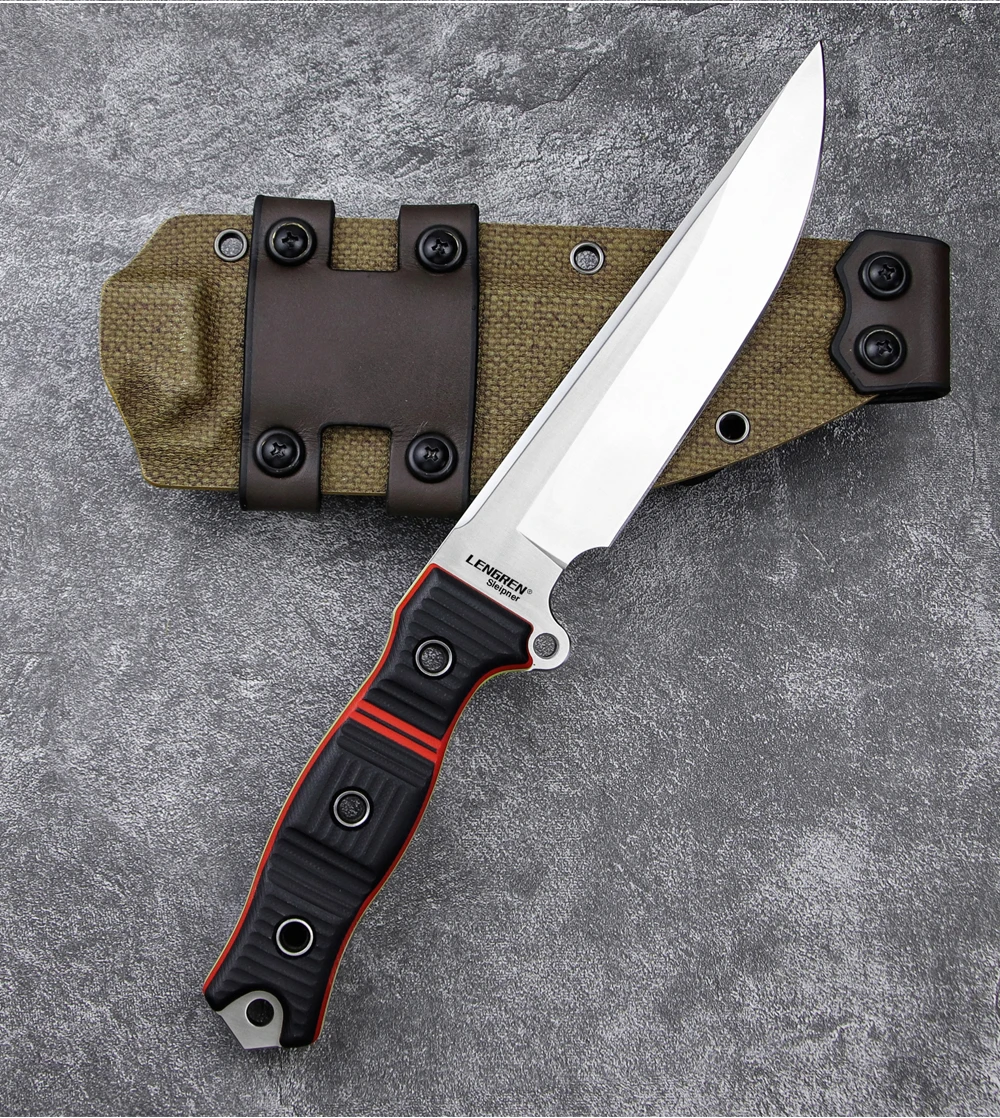 Detalle del mango tricolor en G10