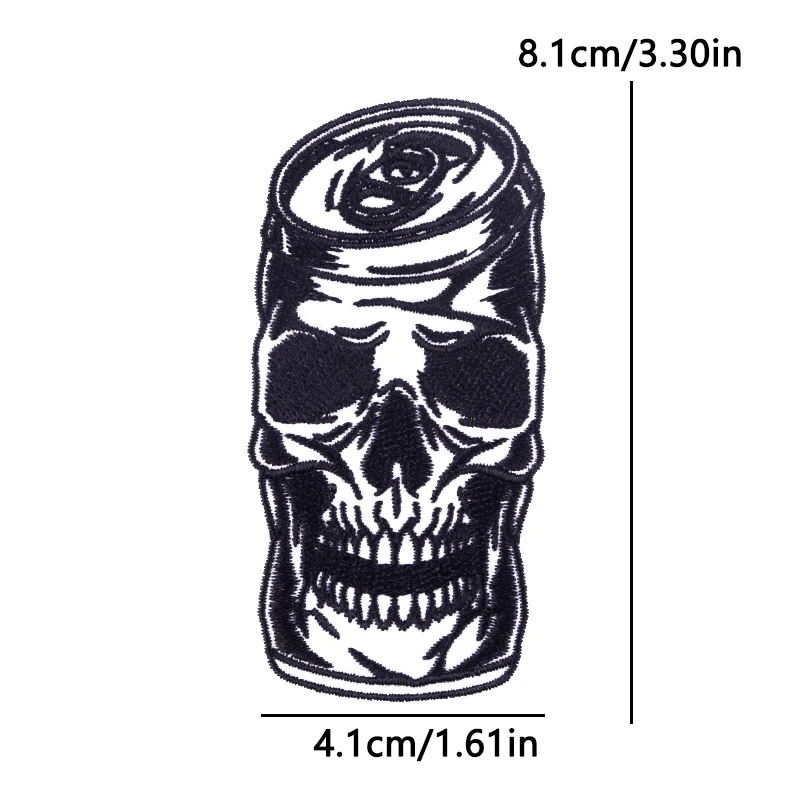 Parche bordado calavera punk gato – Aplicación táctica para ropa y equipamiento - imagen 5