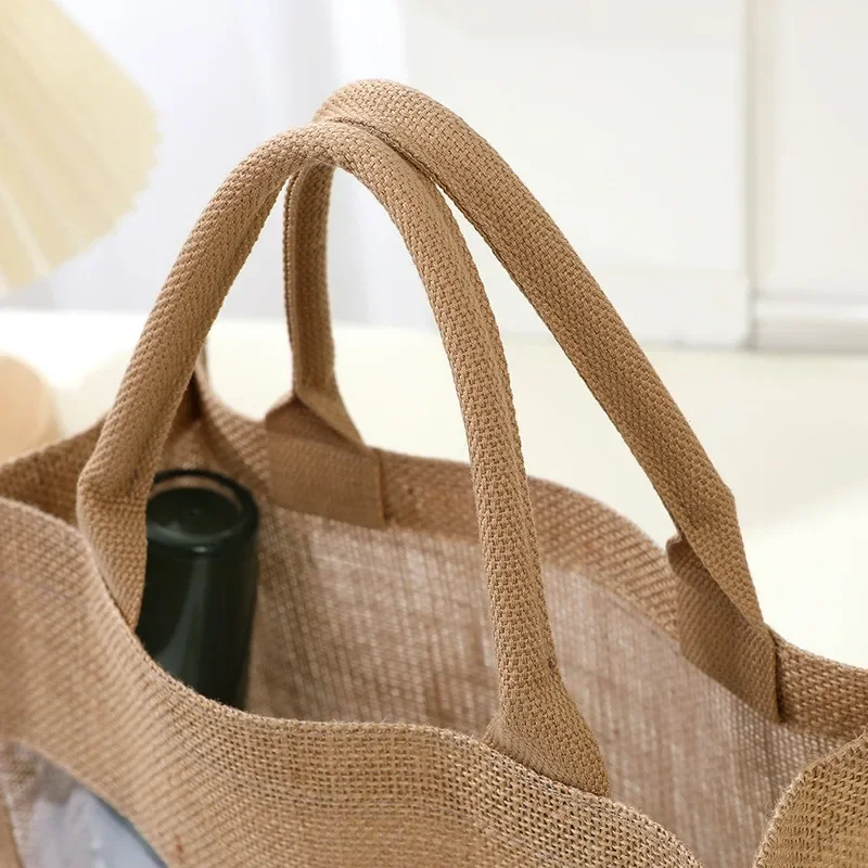 Bolso tote resistente en yute y PVC con interior impermeable - imagen 5