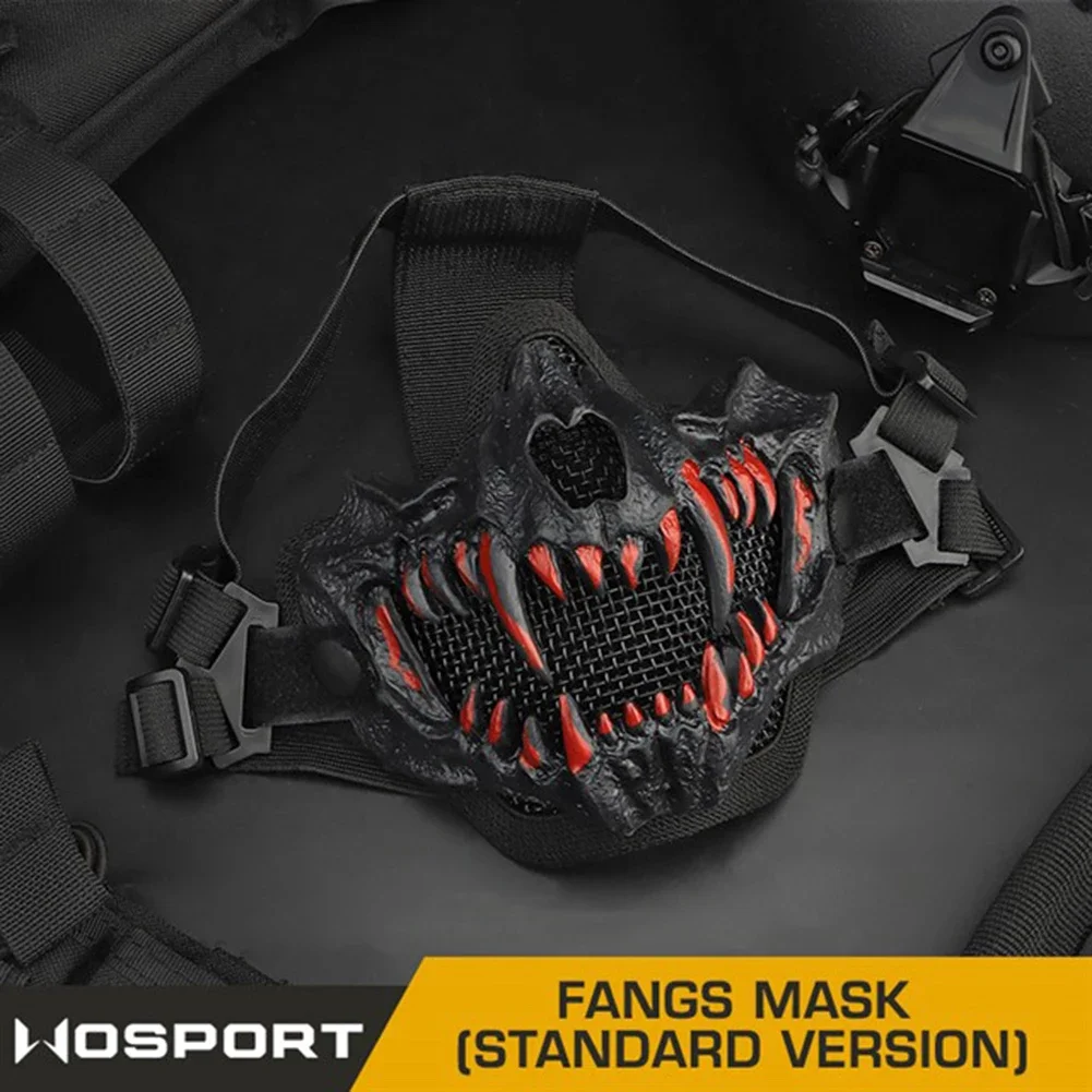 Máscara táctica calavera media cara para Airsoft y Paintball - imagen 5