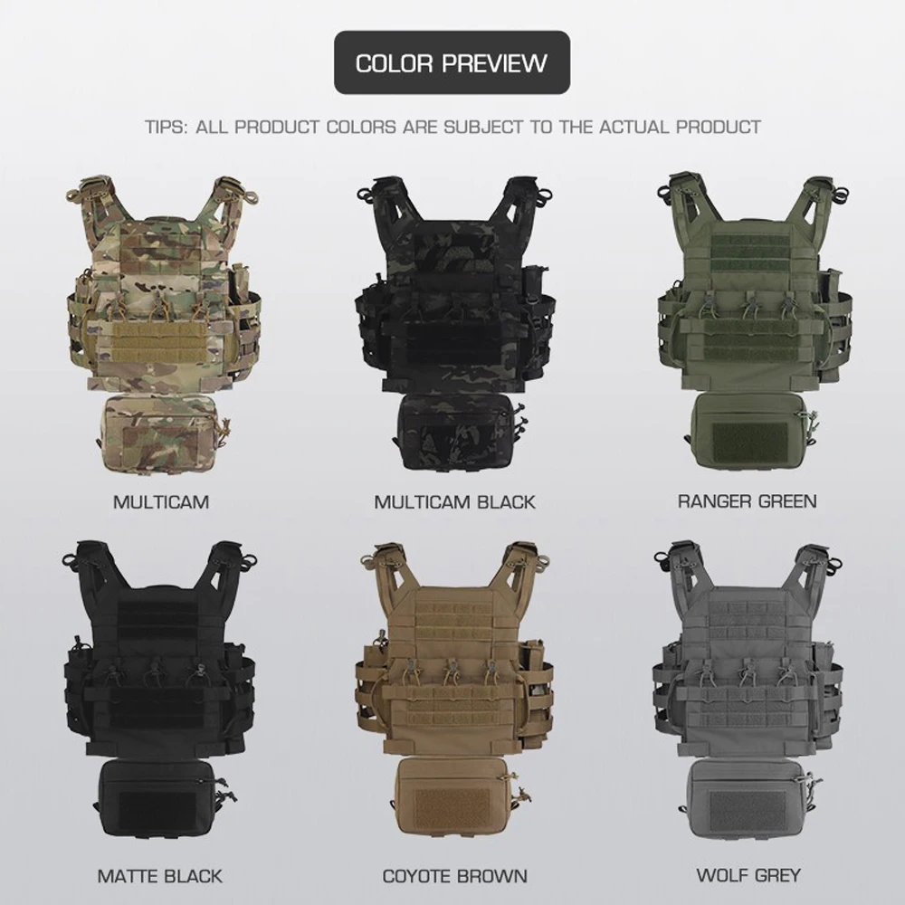 Portador de placa JPC R MOLLE Airsoft – Chaleco táctico ligero - imagen 5