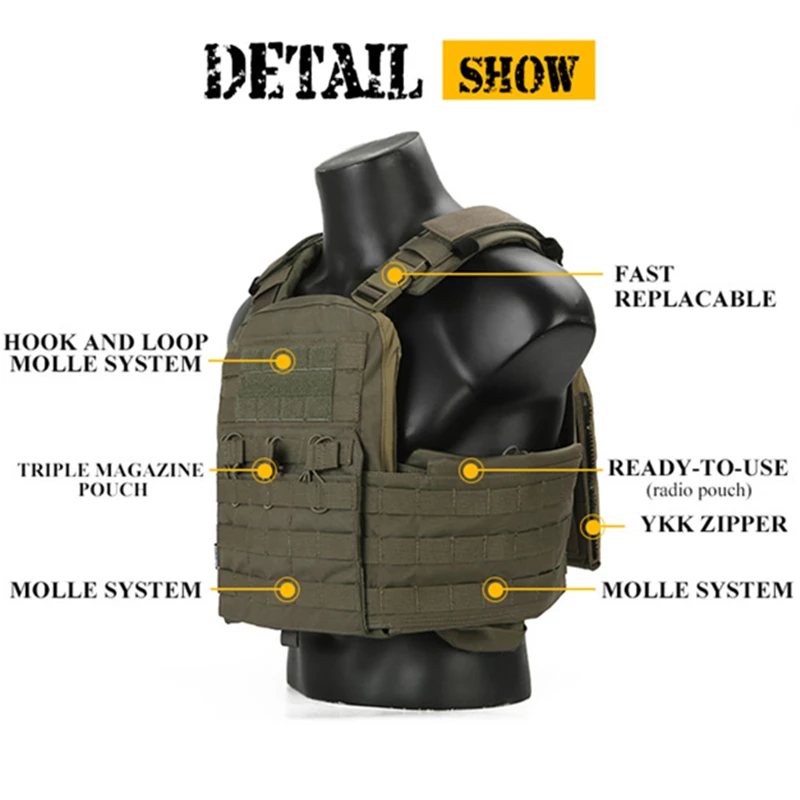 Chaleco táctico EmersonGear en uso operativo