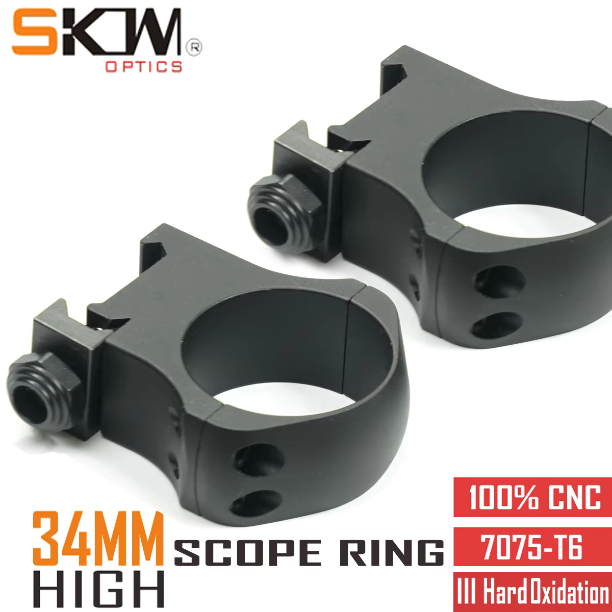 SKWOPTICS anillas para mira telescópica Picatinny CNC - imagen 2