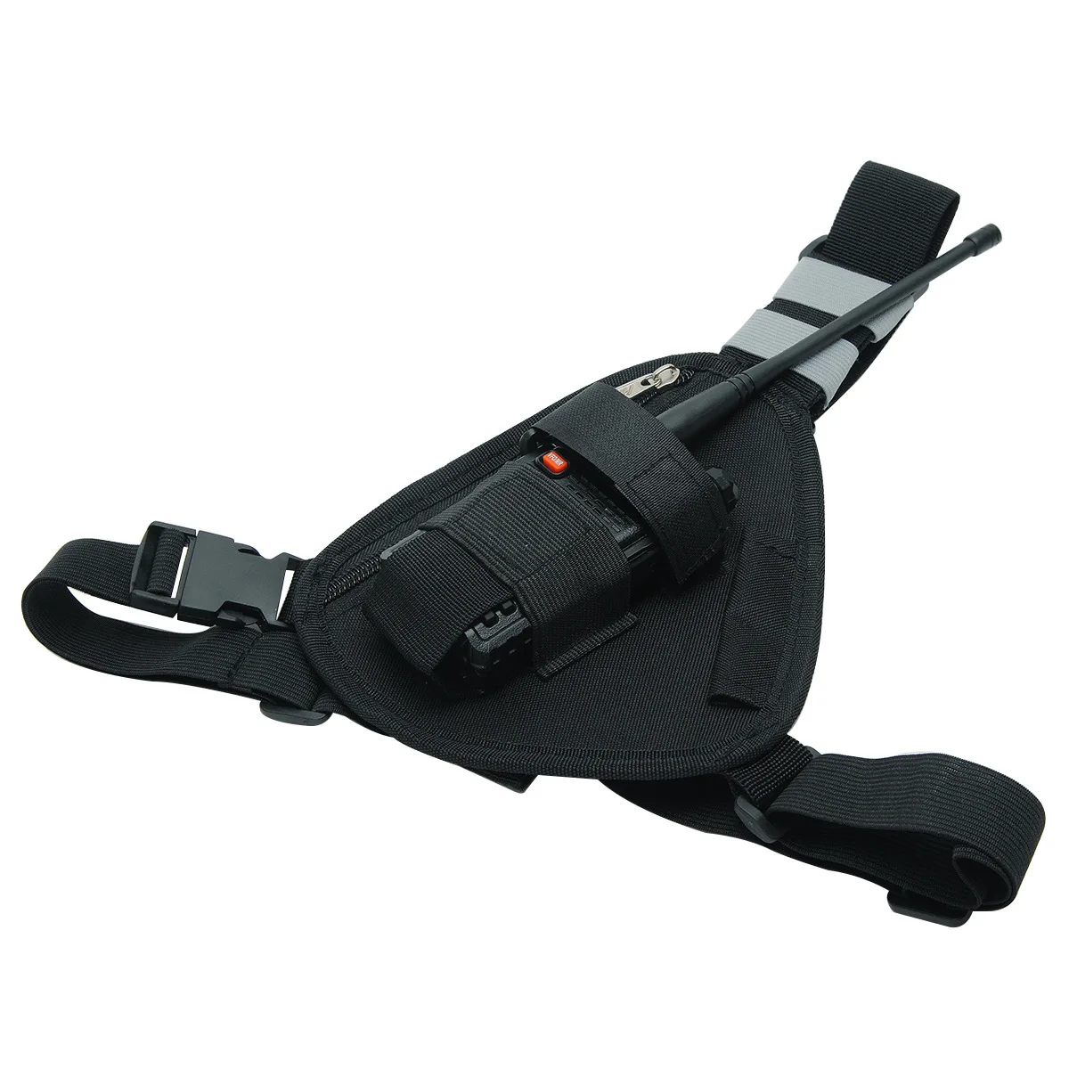 Bolsa táctica pecho MOLLE para radio walkie-talkie - imagen 3