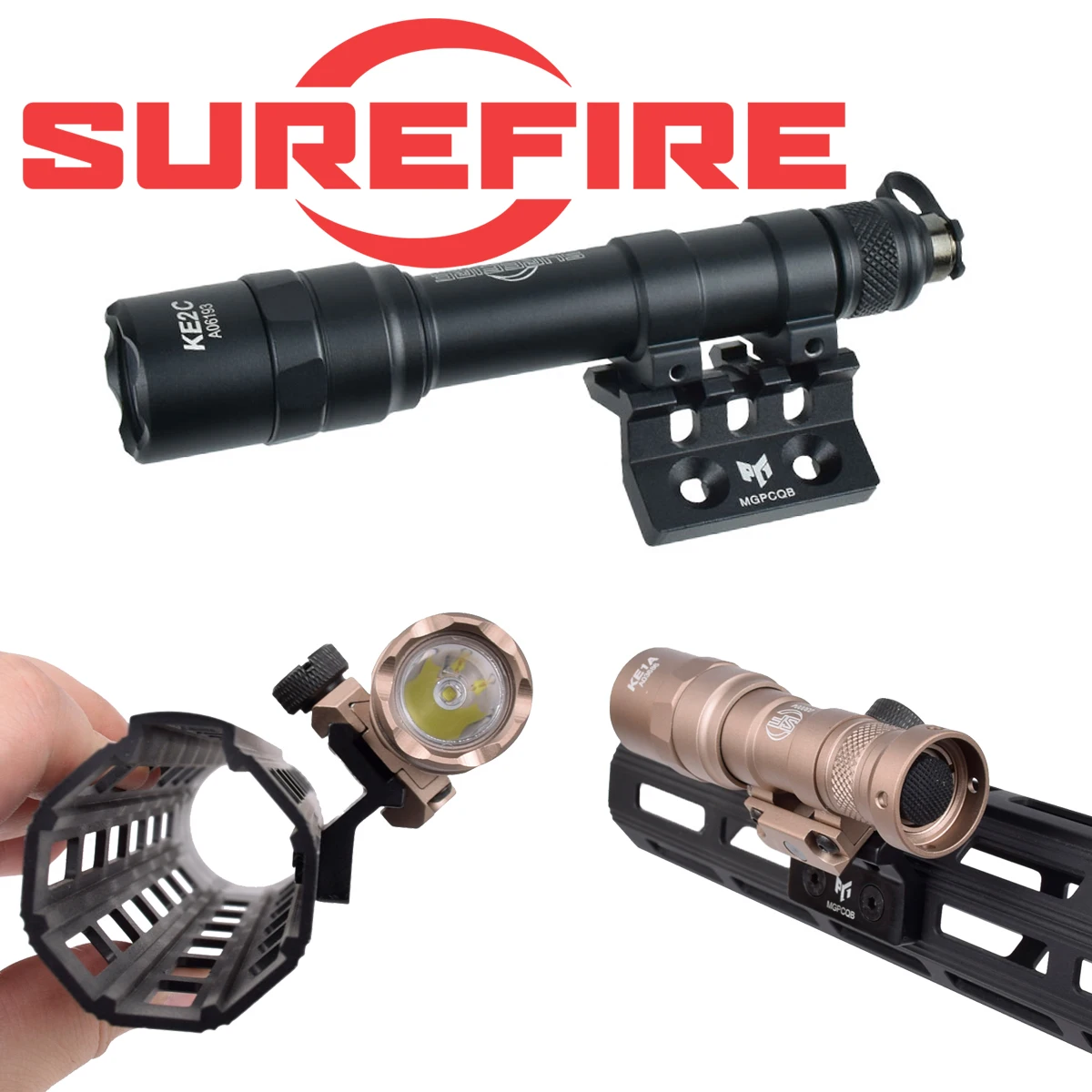 Linterna táctica Surefire SF M600 con soporte M-LOK y riel 20 mm - imagen 3