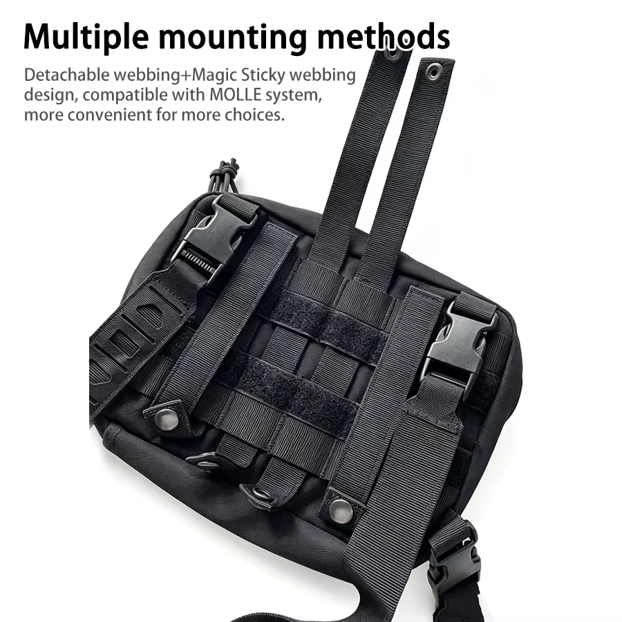 Bolso de pecho táctico ligero liberación rápida MOLLE Magic Sticky - imagen 4