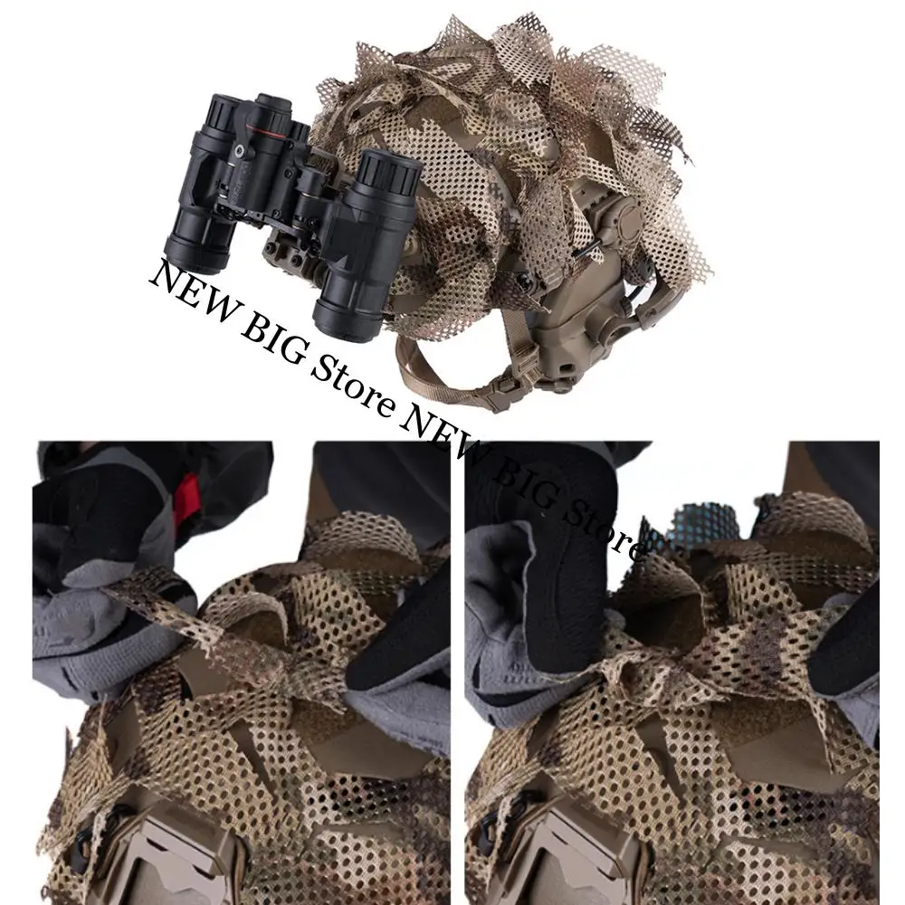 Funda casco táctico ventilada malla corte láser camuflaje 3D - imagen 2