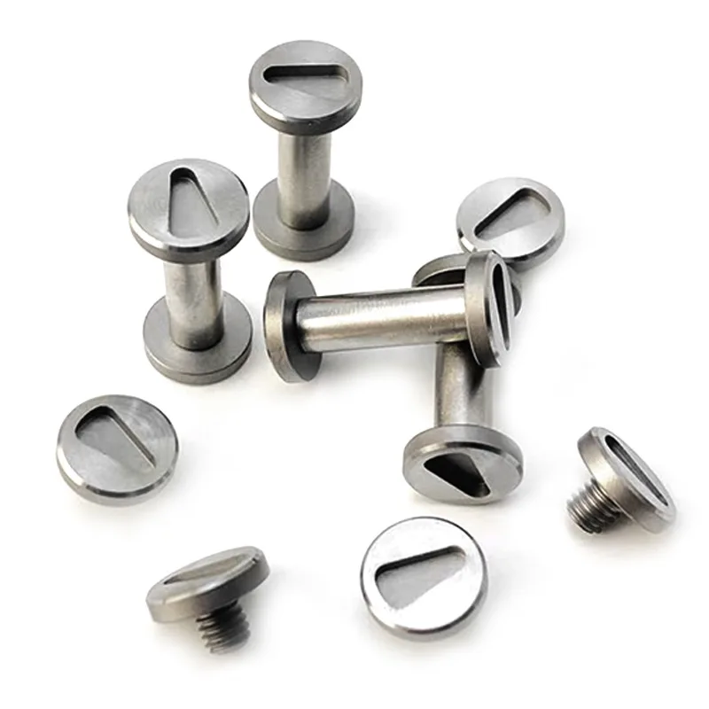 Tornillos M4 inox 416 CNC para cuchillería y remaches de bloqueo