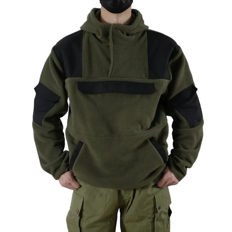 GORAK Forro polar con capucha mejorada patchwork para exterior - imagen 5
