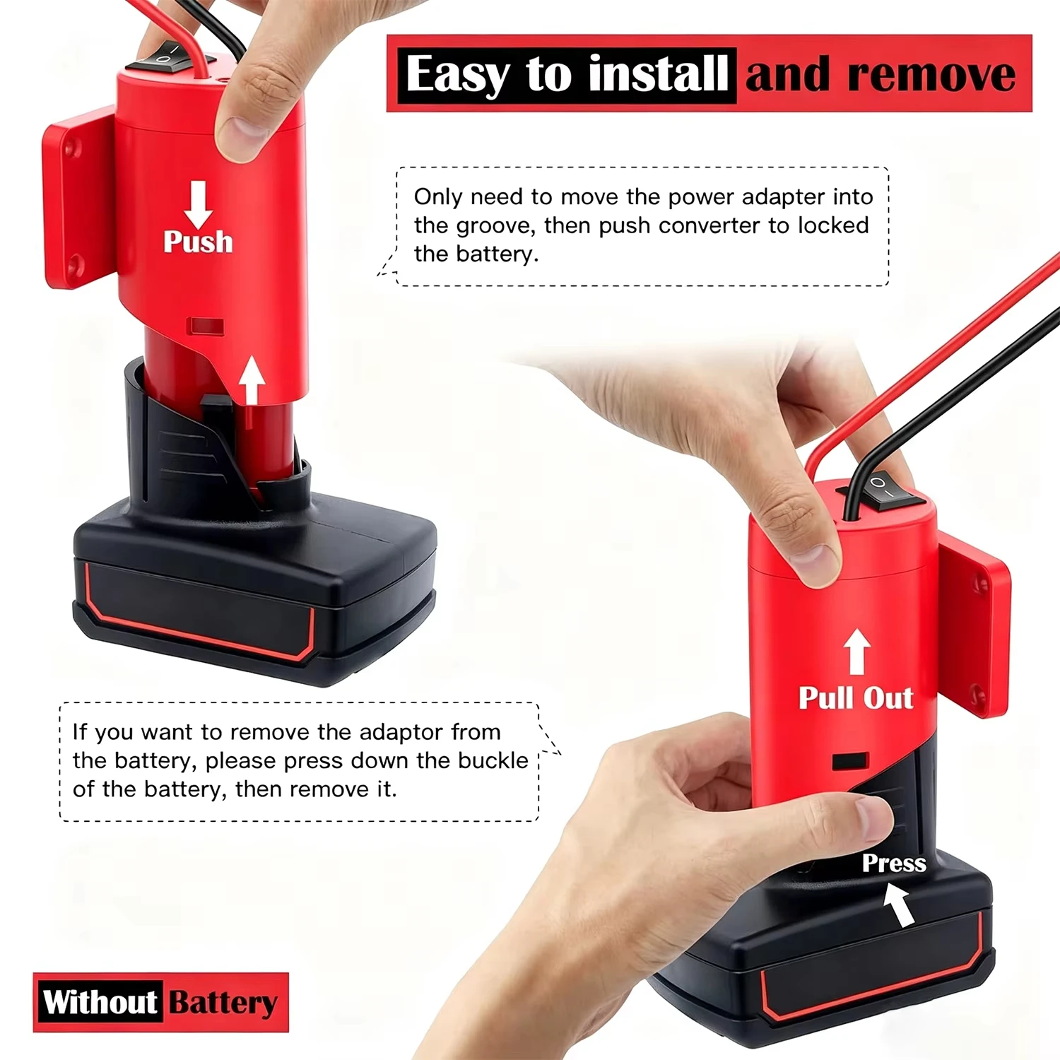 Adaptador Batería Milwaukee M12 12V – Soporte Táctico - imagen 4