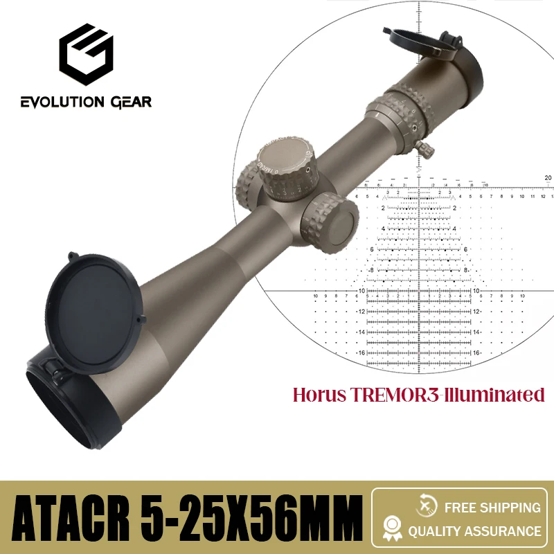 Visor de rifle Evolution Gear ATACR FFP retícula Horus Tremor - imagen 5