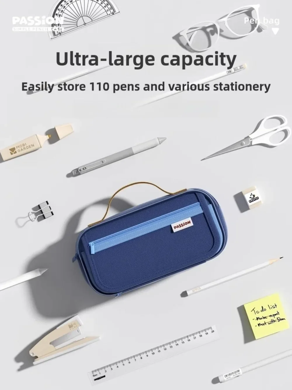 Estuche plegado y listo para transportar