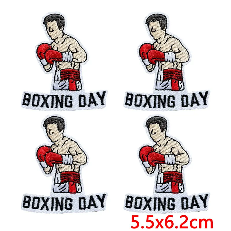 Parches termoadhesivos bordados de boxeo con letras y eslogan - imagen 2