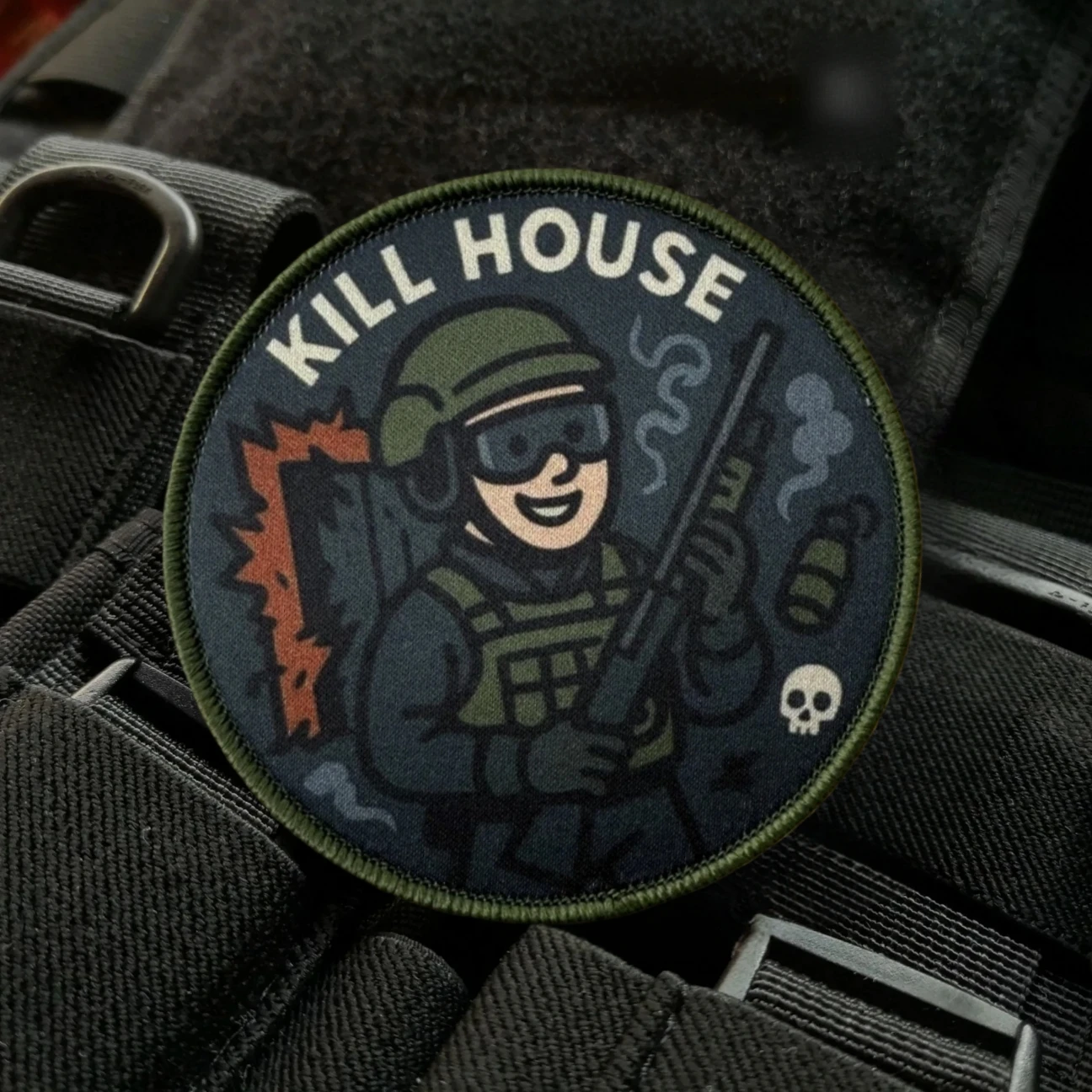 KILL HOUSE Parche morale táctico – Impreso gancho y bucle - imagen 5