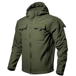 Chaqueta táctica impermeable con capucha para hombre invierno y otoño