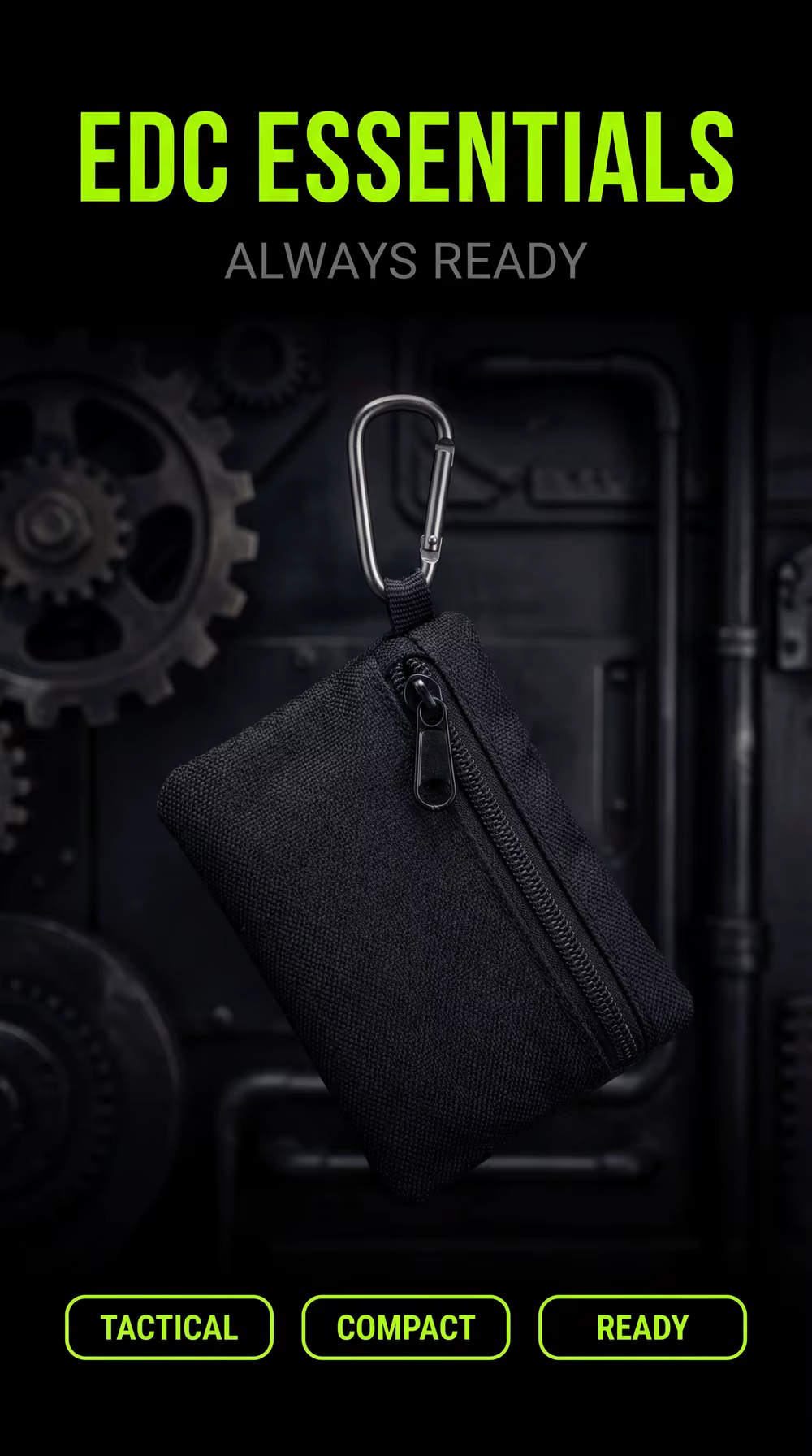Mini neceser táctico EDC con cremallera