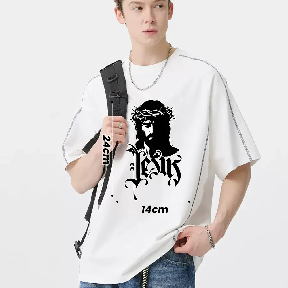 Parche termoadhesivo de Jesús para planchar en ropa y chaquetas - imagen 2
