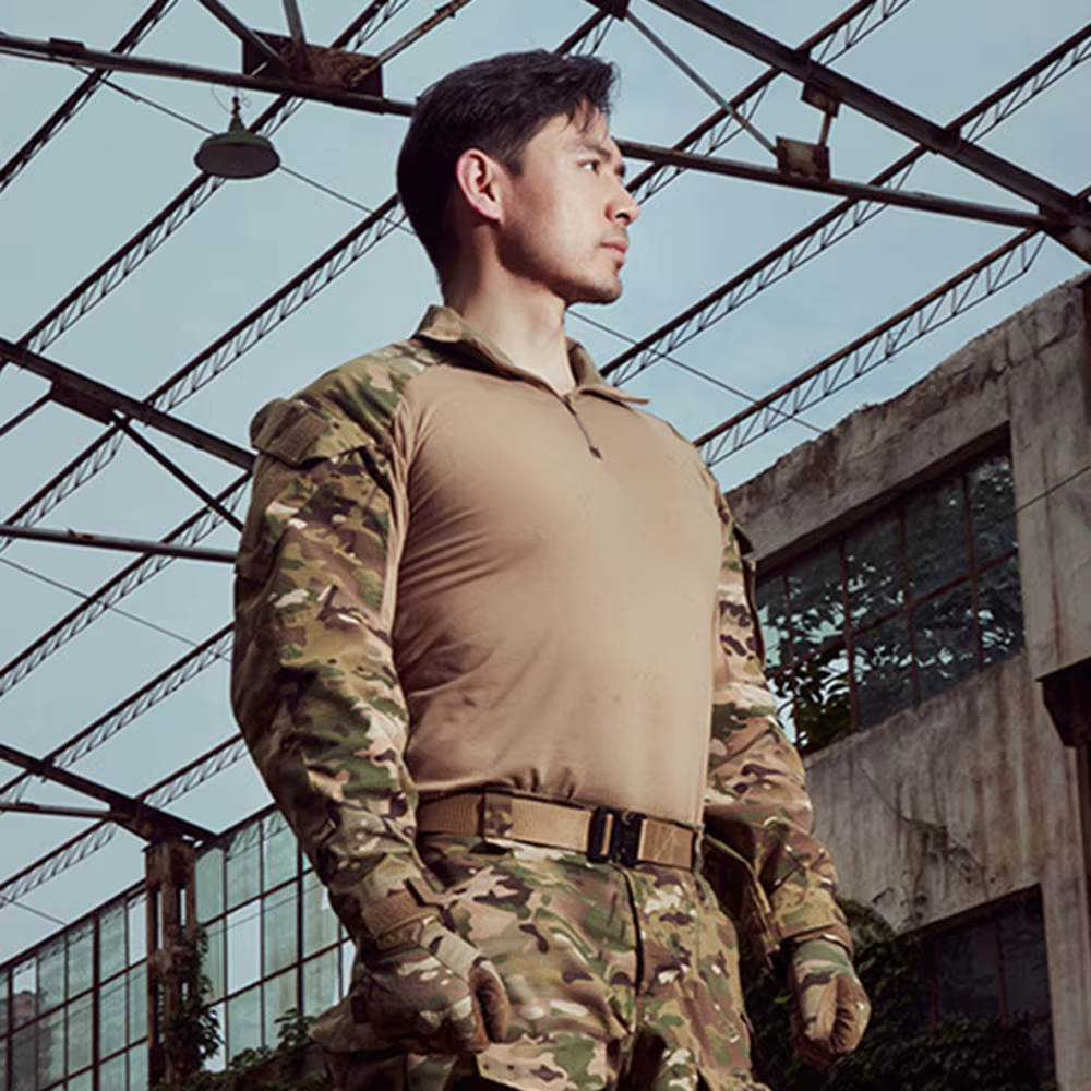 Camisa táctica camuflaje manga larga para hombre exteriores - imagen 4