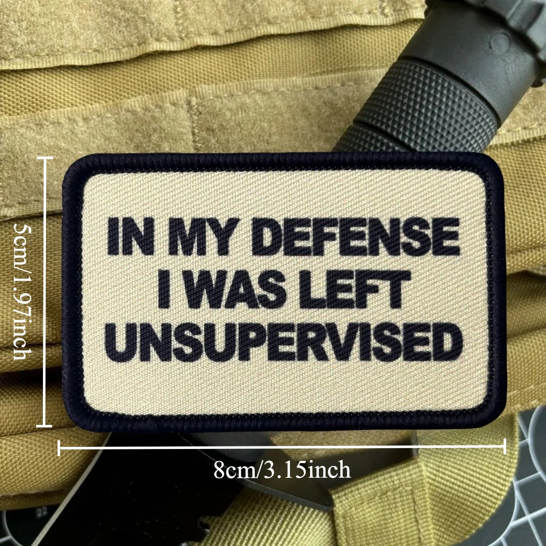 Parche táctico In my defense I was left unsupervised velcro - imagen 5