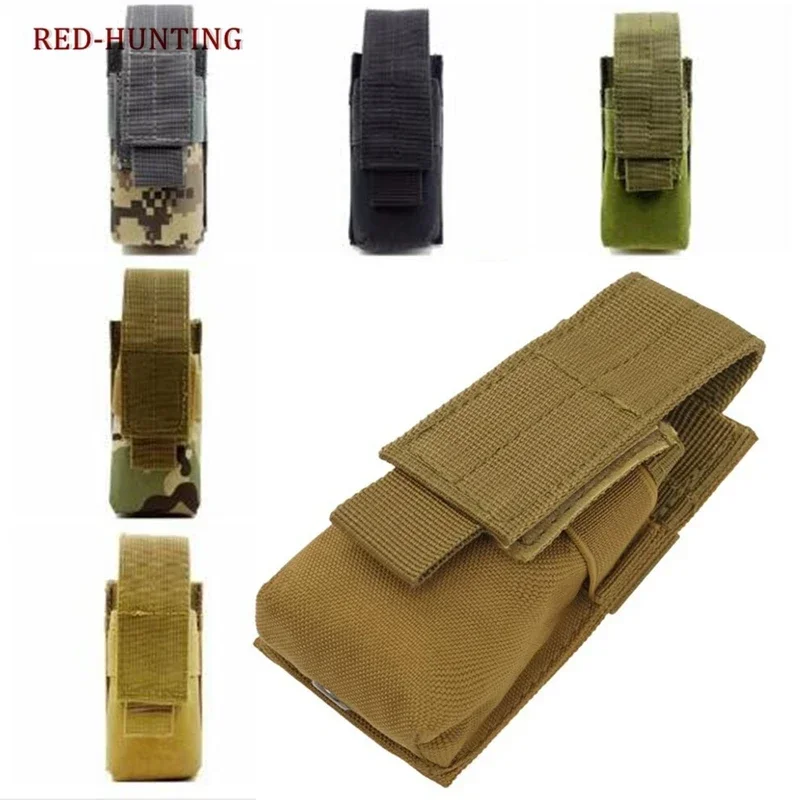 HUNNING Bolsa táctica MOLLE para linterna de nylon 600D con sujeción - imagen 2