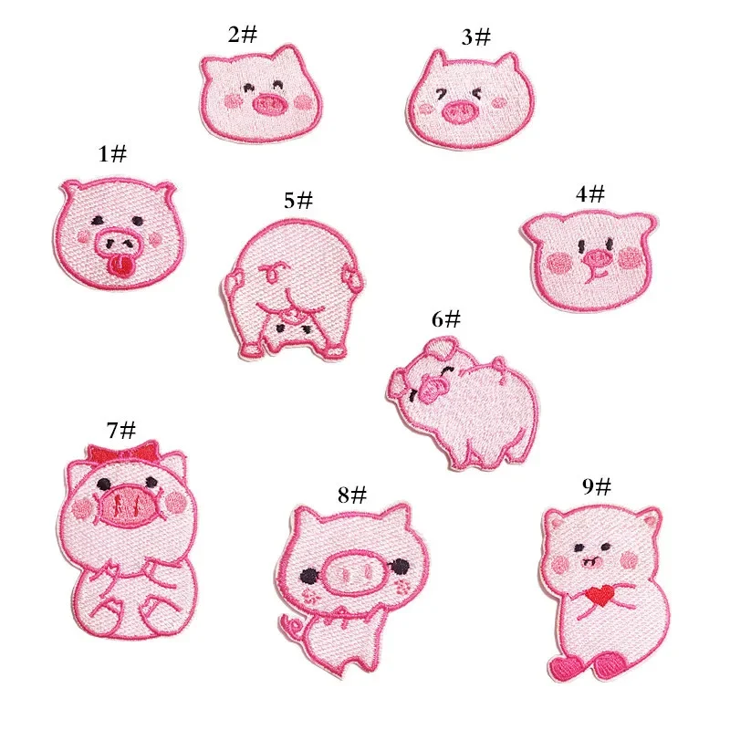 Cerdito rosa pequeño para planchar y coser